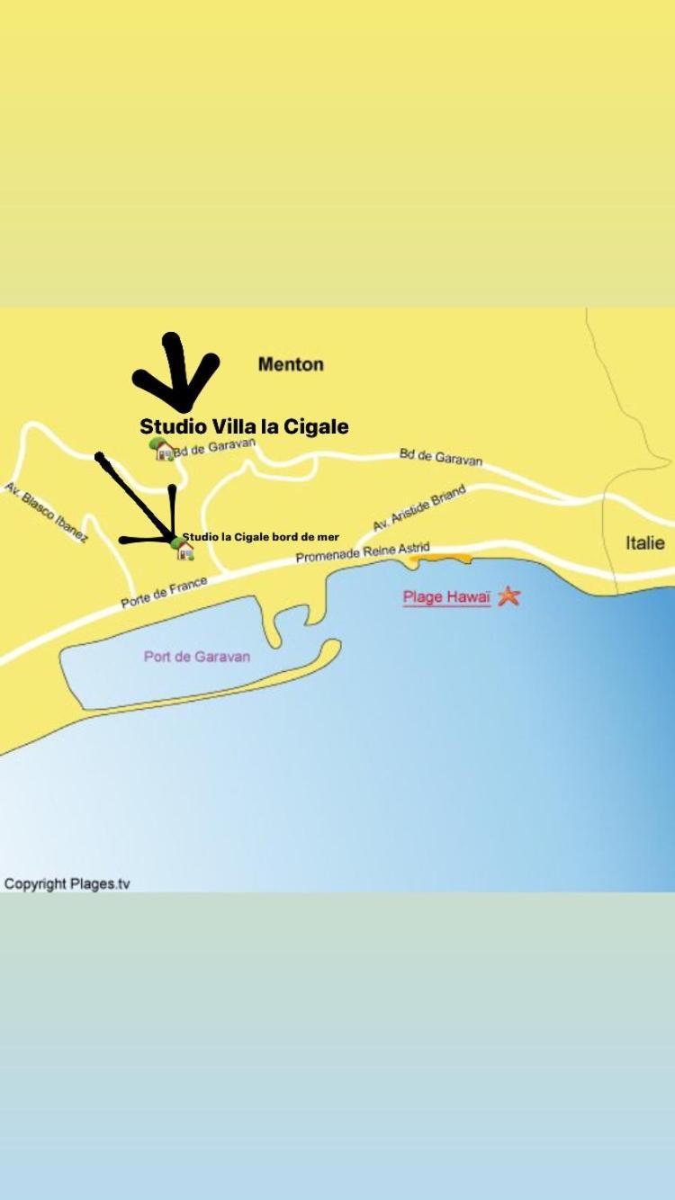 Studio Villa La Cigale Avec Grande Terrasse Μεντόν Εξωτερικό φωτογραφία